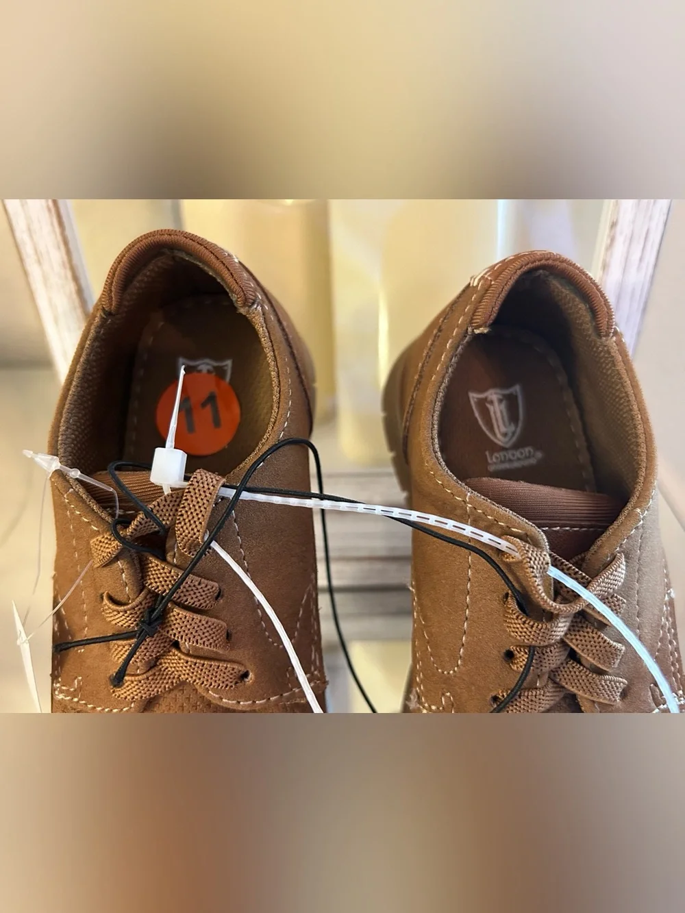 London Underground Kids Brown Dress Lace-Up Shoes for Everyday Wear